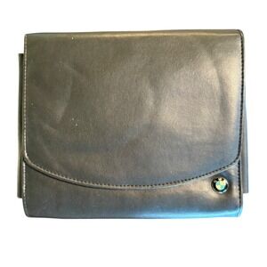 OEM BMW Genuine Leather Owner's Manual‎ Case – Black Binder, With BMW Button